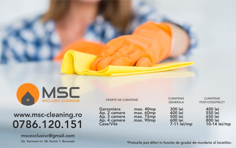 MSC Exclusive Cleaning - Servicii curatenie